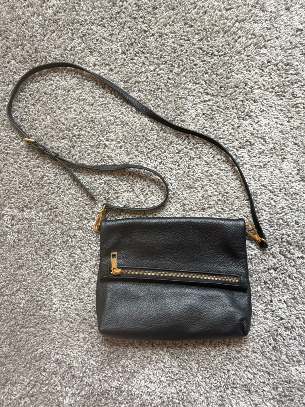 Quince Italian Leather Foldover Crossbody